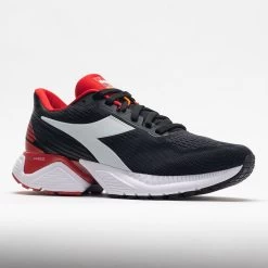 Diadora Mythos Blushield Vigore Men's Black/White/Red Italy -Optimal Shoe Store 047847 5