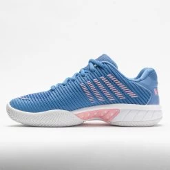 K-Swiss Hypercourt Express 2 Women's Silver Lake Blue/Wht/Orchid Pink -Optimal Shoe Store 116672 1