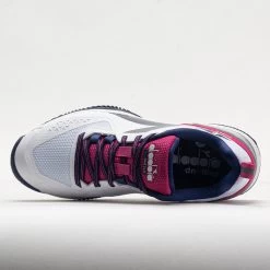 Diadora Blushield Torneo 2 Clay Women's White/Blueprint/Pink Yarrow -Optimal Shoe Store 117022 2