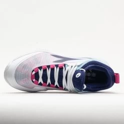 Diadora Speed Blushield Fly 4+ Clay Women's White/Blueprint/Pink 10 Diadora Speed Blushield Fly 4+ Clay Women's White/Blueprint/Pink -Optimal Shoe Store 117030 2