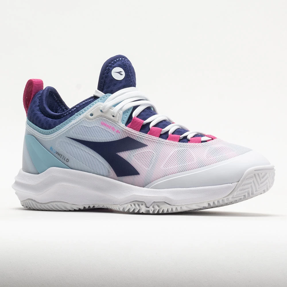Diadora Speed Blushield Fly 4+ Clay Women's White/Blueprint/Pink 7 Diadora Speed Blushield Fly 4+ Clay Women's White/Blueprint/Pink - Image 5