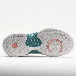 K-Swiss Hypercourt Express 2 Women's Blanc De Blanc/Nile Blue/Desert -Optimal Shoe Store 117153 4