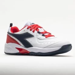 Diadora Challenge 5 SL Junior White/Blue Corsair/Fiery Red -Optimal Shoe Store 121359 5