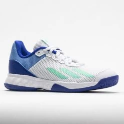 Adidas CourtFlash Junior White/Pulse Mint/Lucid Blue -Optimal Shoe Store 121369 5