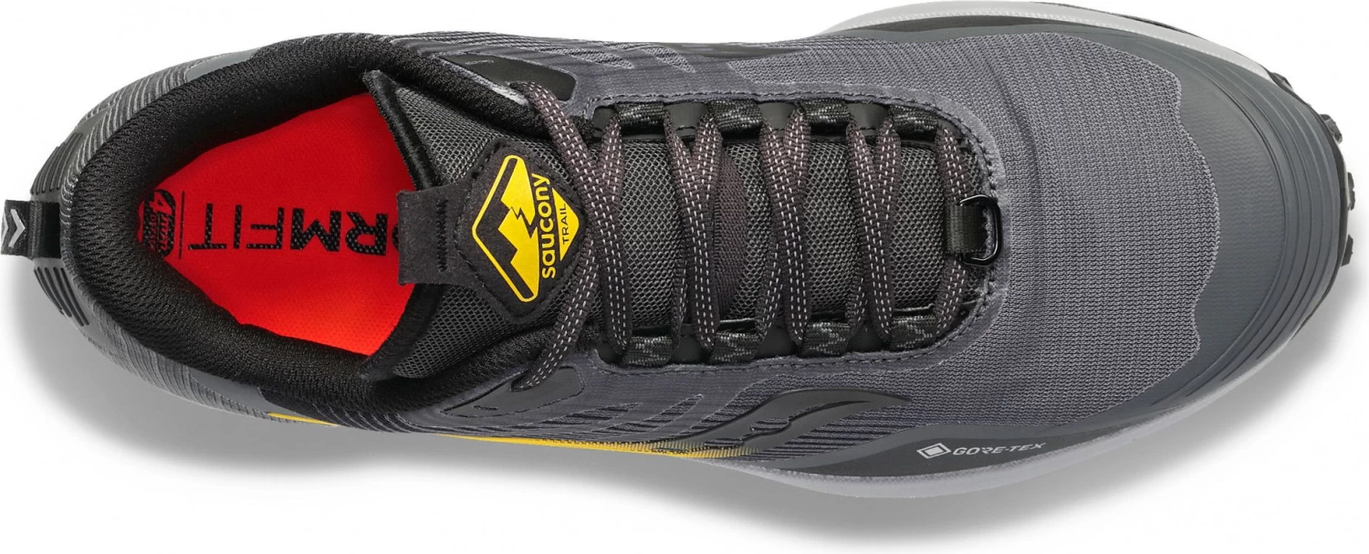 Saucony Peregrine 12 GTX Trail Running Shoes Gray Yellow For Men 6 Saucony Peregrine 12 GTX Trail Running Shoes Gray Yellow For Men - Image 4