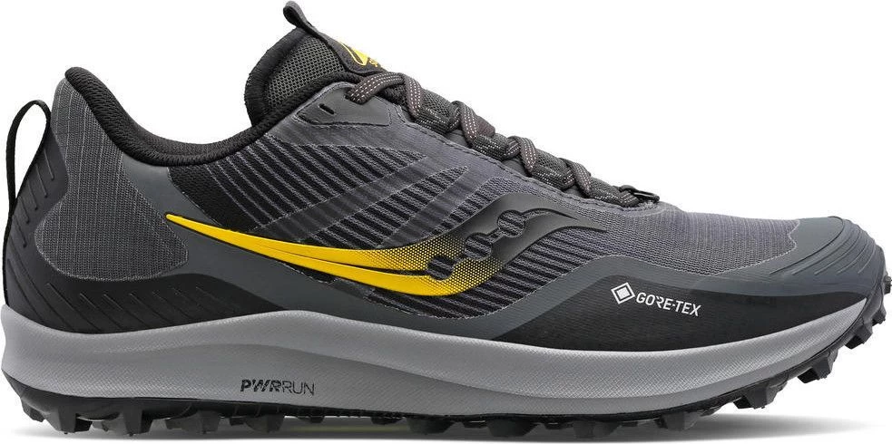 Saucony Peregrine 12 GTX Trail Running Shoes Gray Yellow For Men 3 Saucony Peregrine 12 GTX Trail Running Shoes Gray Yellow For Men