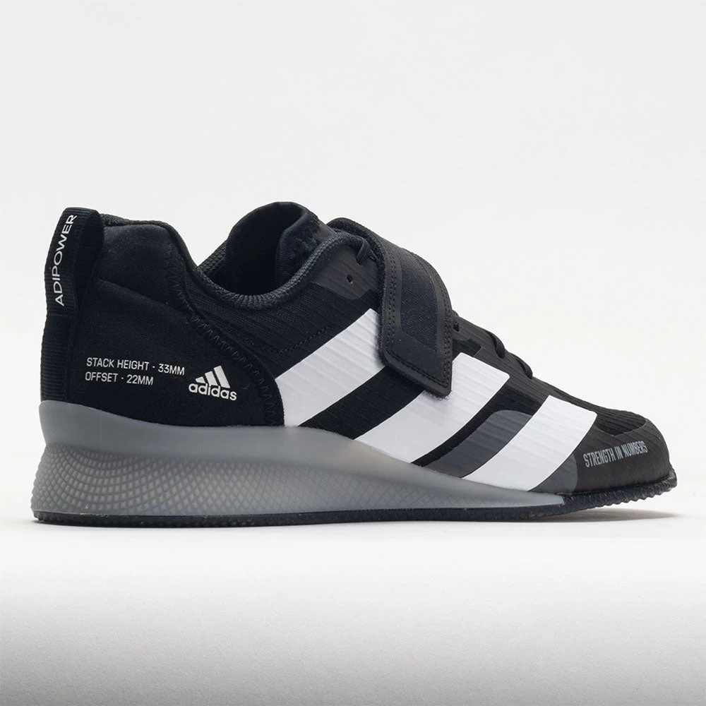 Adidas Adipower III Men's Black/White/Grey 8 Adidas Adipower III Men's Black/White/Grey - Image 6