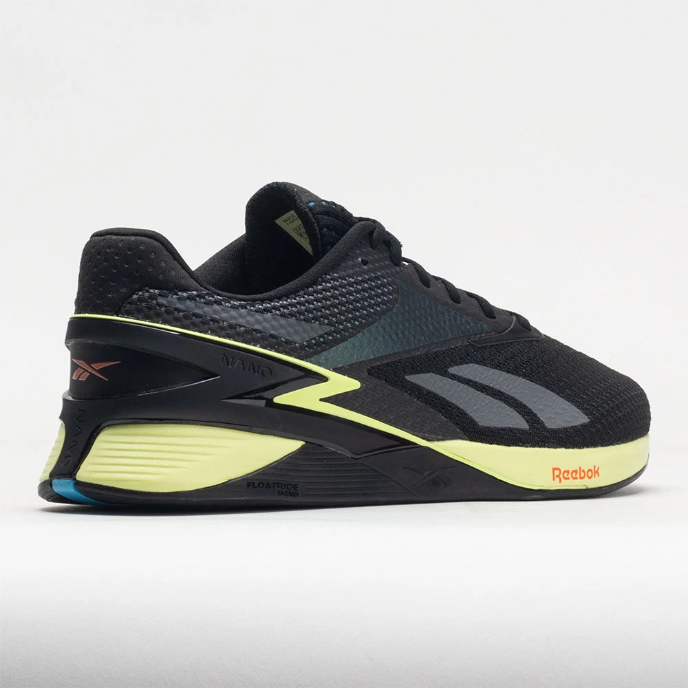 Reebok Nano X3 Men's Core Black/Energy Glow/Smash Orange 8 Reebok Nano X3 Men's Core Black/Energy Glow/Smash Orange - Image 6