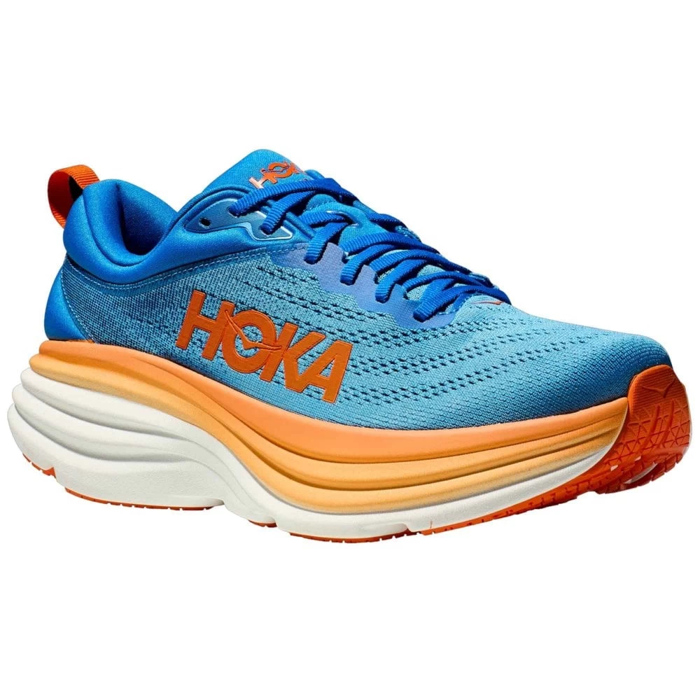 Hoka Bondi 8 Mens Running Shoes Coastal Sky/Vibrant Orange 4 Hoka Bondi 8 Mens Running Shoes Coastal Sky/Vibrant Orange - Image 2