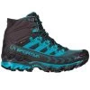 La Sportiva Ultra Raptor II Mid GTX Wide Womens Hiking Boots Carbon/Topaz
